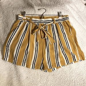 Fun yellow striped shorts!
